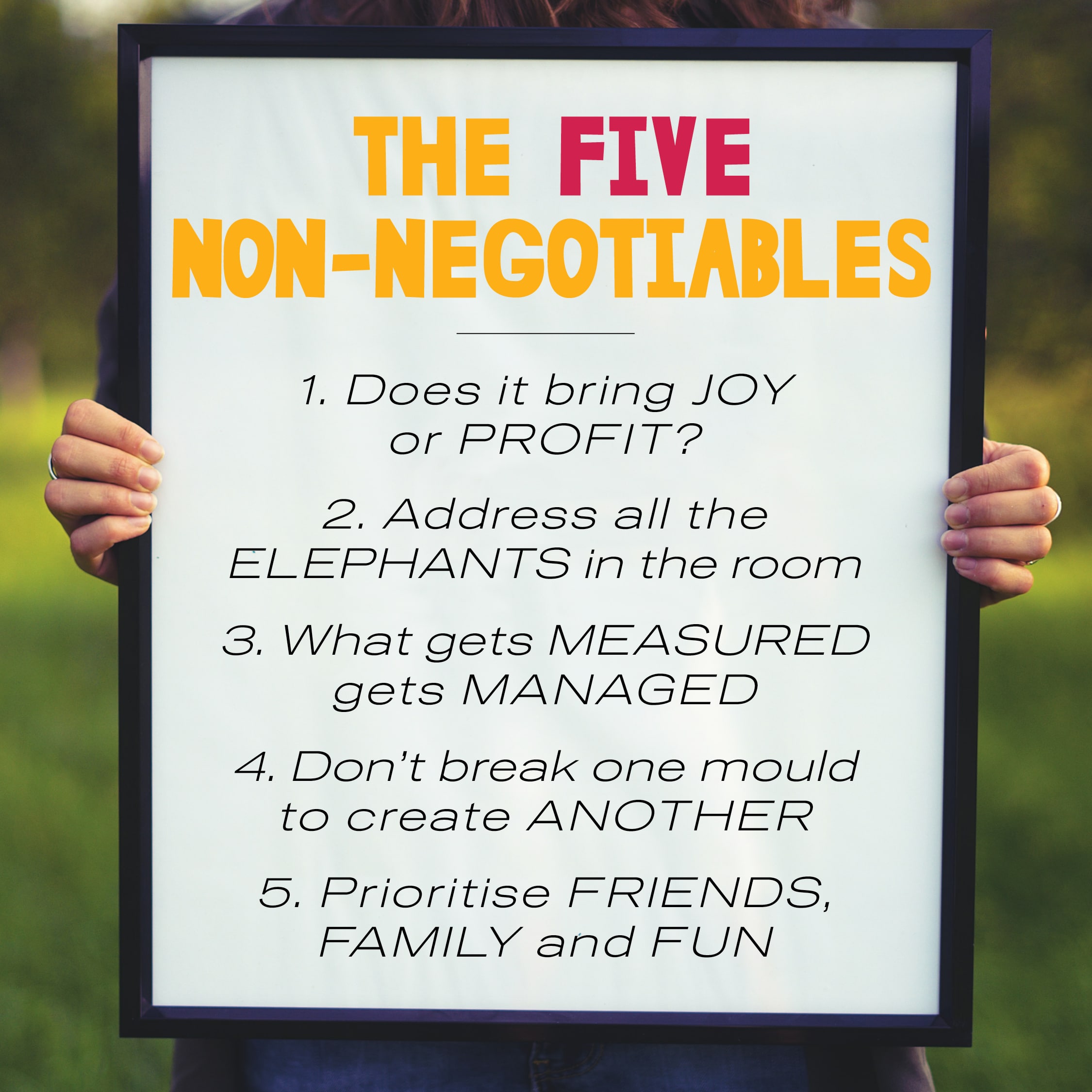 The 5 nonnegotiables for business (and life!) Balance Family Lawyers